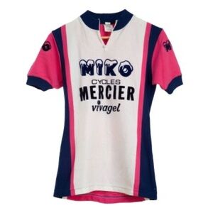 Rare VTG Miko Cycles Mercier Vivagel Cycling Shirt